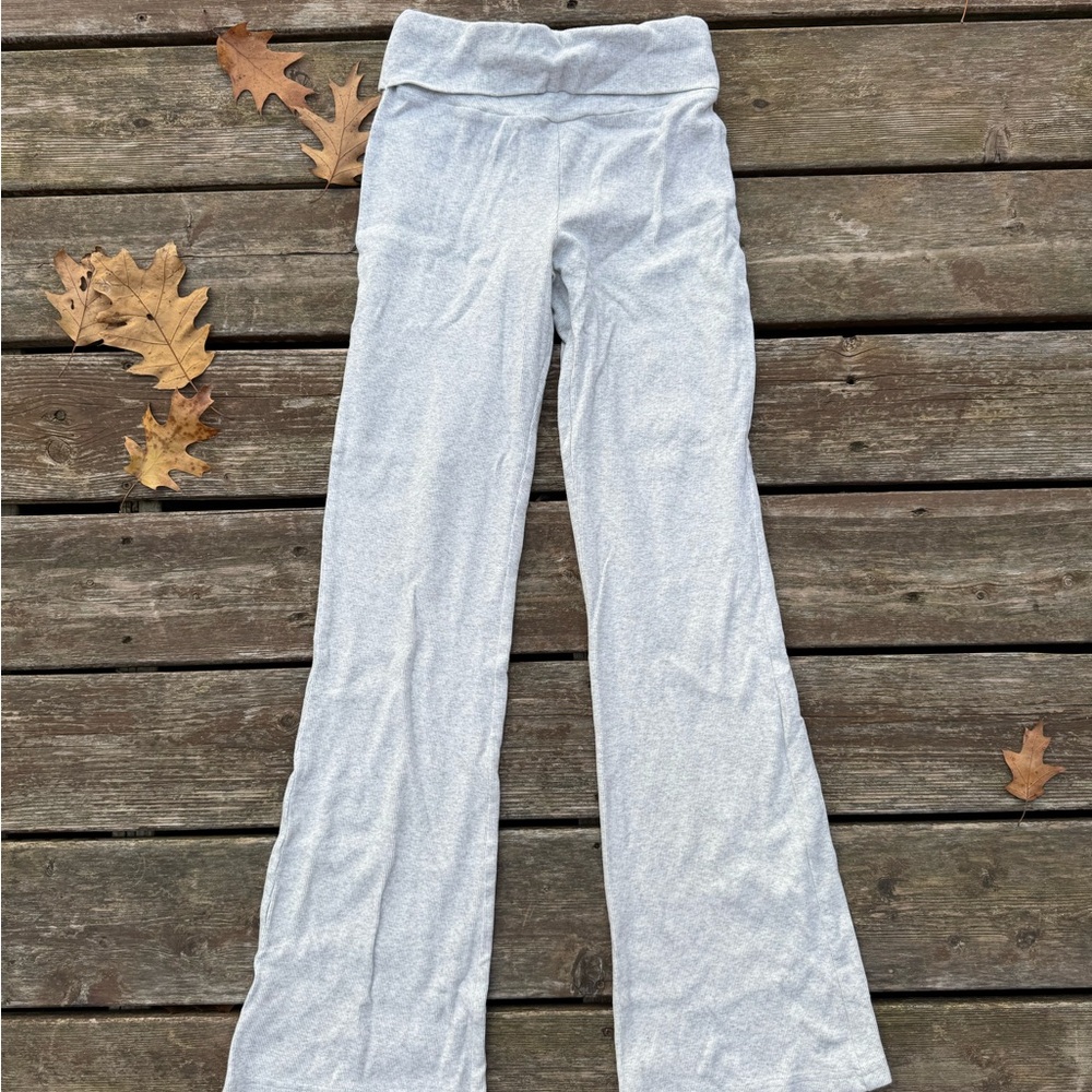 Princess Polly Light Gray Flare Pants